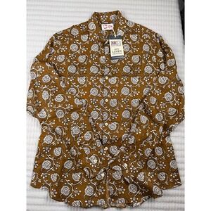 MC2 SAINT BARTH 100% LINEN LONG SLEEVE BUTTON DOWN SHIRT MADE IN MILANO/ITALY